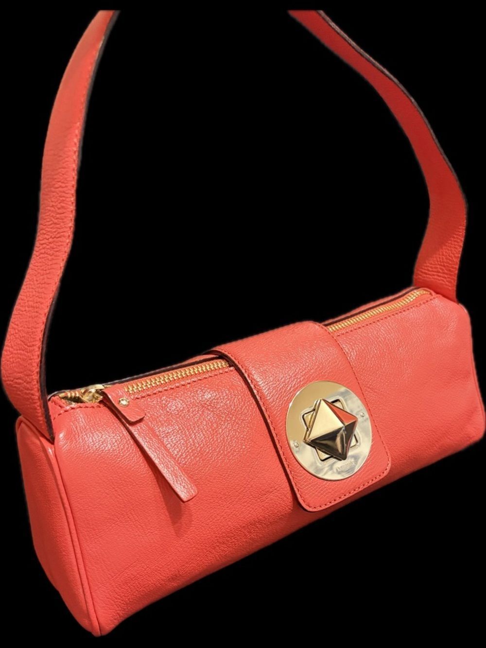 Kate Spade Leather Shoulder Bag with Gold Accent 12 by 5 Great Condition - Picture 11 of 13